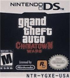 Top of cartridge artwork for Grand Theft Auto - Chinatown Wars on the Nintendo DS.