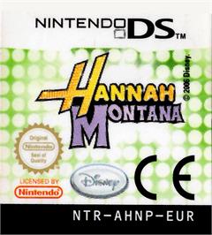 Top of cartridge artwork for Hannah Montana on the Nintendo DS.