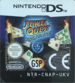Top of cartridge artwork for Jewel Quest Solitaire on the Nintendo DS.