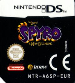 Top of cartridge artwork for Legend of Spyro: A New Beginning on the Nintendo DS.