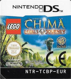 Top of cartridge artwork for Lego Legends Of Chima - Le Voyage De Laval on the Nintendo DS.