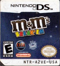 Top of cartridge artwork for M&M's Break' Em on the Nintendo DS.