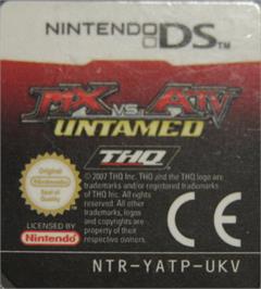 Top of cartridge artwork for Mx Vs. Atv Untamed on the Nintendo DS.