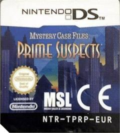 Top of cartridge artwork for Mystery Case Files - Prime Suspects on the Nintendo DS.