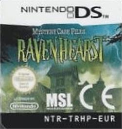 Top of cartridge artwork for Mystery Case Files - Ravenhearst on the Nintendo DS.