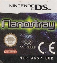 Top of cartridge artwork for Nanostray on the Nintendo DS.