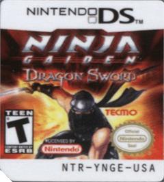 Top of cartridge artwork for Ninja Gaiden Dragon Sword on the Nintendo DS.