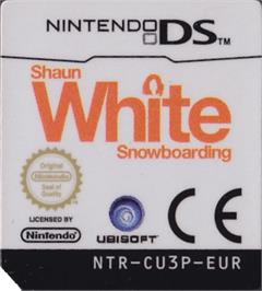 Top of cartridge artwork for Shaun White Snowboarding on the Nintendo DS.