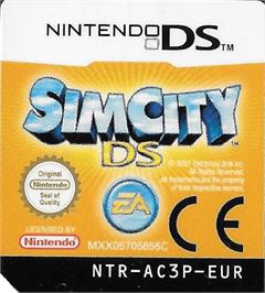 Top of cartridge artwork for Simcity Ds on the Nintendo DS.