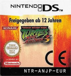 Top of cartridge artwork for Teenage Mutant Ninja Turtles 3 - Mutant Nightmare on the Nintendo DS.
