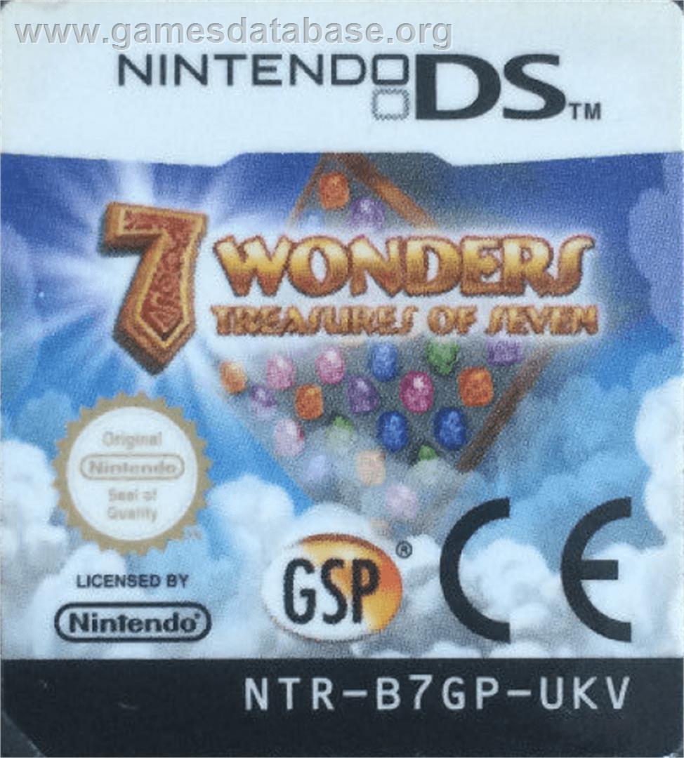 7 Wonders - Treasures Of Seven - Nintendo DS - Artwork - Cartridge Top