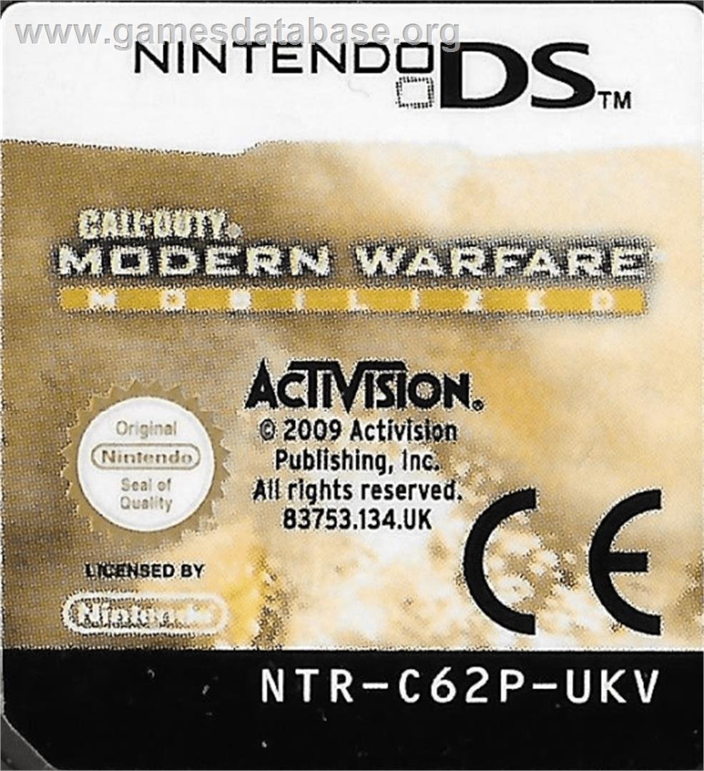 Call Of Duty - Modern Warfare - Mobilized - Nintendo DS - Artwork - Cartridge Top