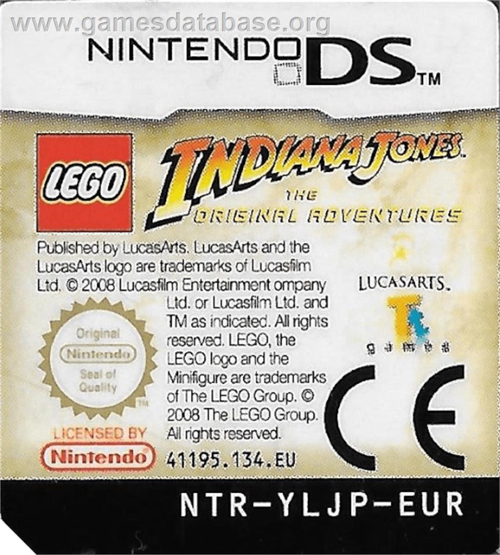 Lego Indiana Jones - La Trilogie Originale - Nintendo DS - Artwork - Cartridge Top