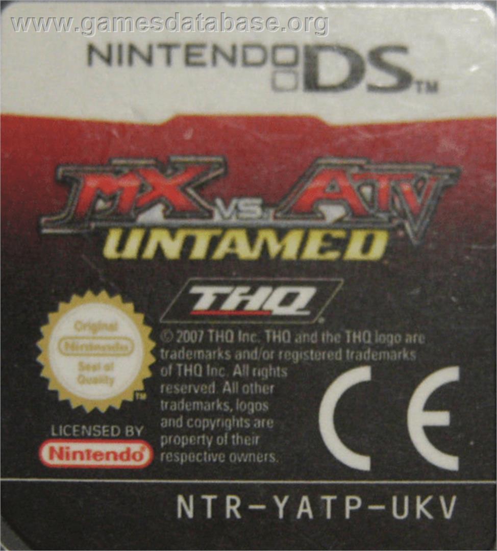 Mx Vs. Atv Untamed - Nintendo DS - Artwork - Cartridge Top