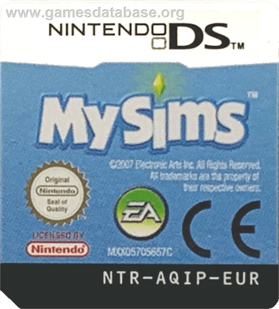 Mysims - Nintendo DS - Artwork - Cartridge Top