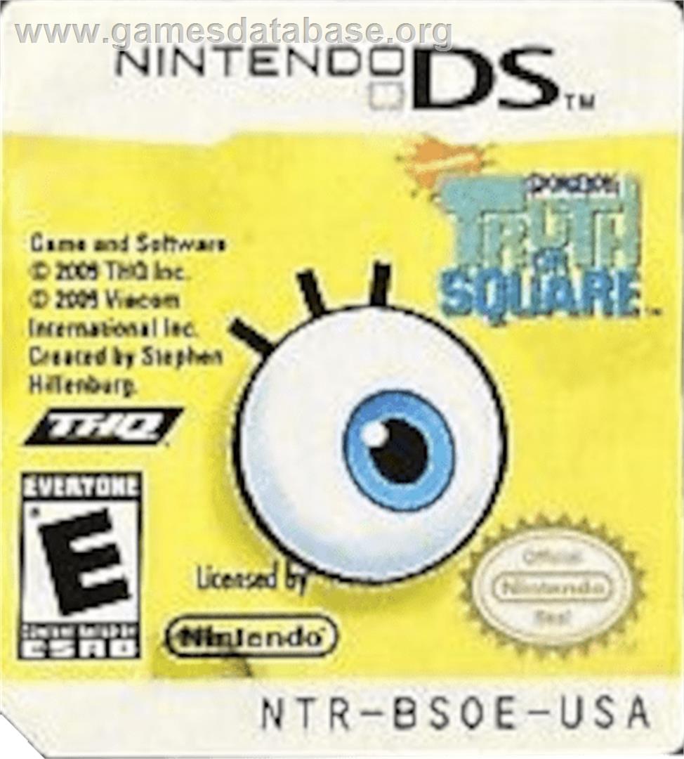 SpongeBob's Truth or Square - Nintendo DS - Artwork - Cartridge Top