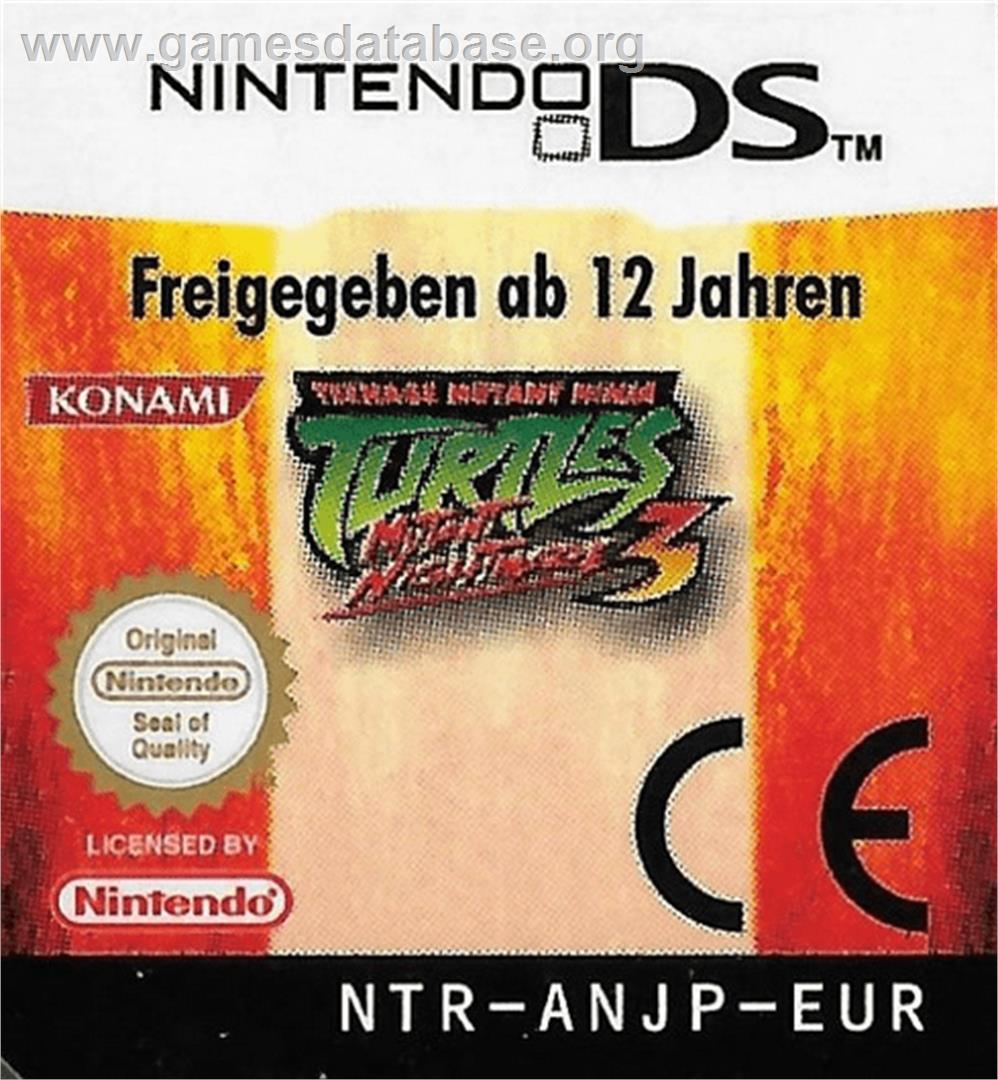 Teenage Mutant Ninja Turtles 3 - Mutant Nightmare - Nintendo DS - Artwork - Cartridge Top