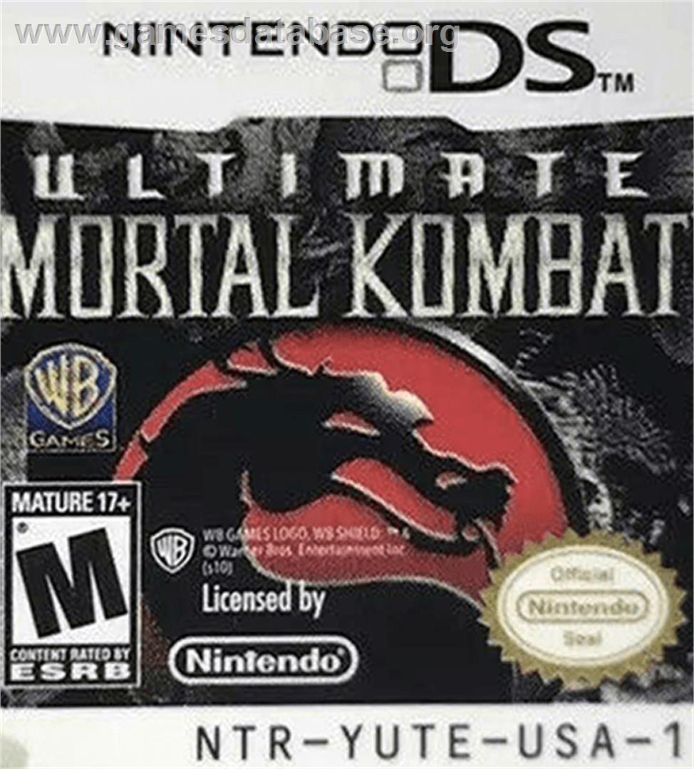 Ultimate Mortal Kombat 3 - Nintendo DS - Artwork - Cartridge Top