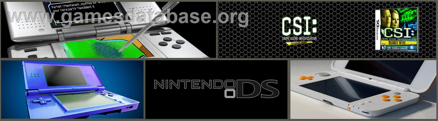 Csi - Crime Scene Investigation - Deadly Intent - The Hidden Cases - Nintendo DS - Artwork - Marquee