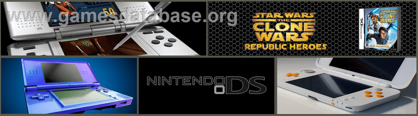 Star Wars The Clone Wars - Les Héros De La République - Nintendo DS - Artwork - Marquee