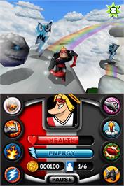 In game image of AFL Mascot Manor on the Nintendo DS.