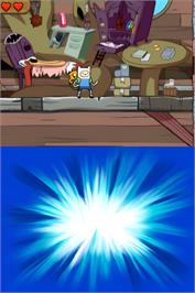 In game image of Adventure Time - Hey Ice King! Why'd You Steal Our Garbage?! on the Nintendo DS.