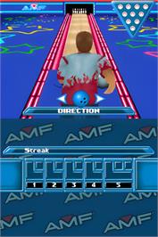 In game image of Amf Bowling Pinbusters! on the Nintendo DS.