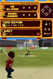 In game image of Backyard Sports - Sandlot Sluggers on the Nintendo DS.