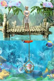In game image of Barbie Princesse De L'ile Merveilleuse on the Nintendo DS.