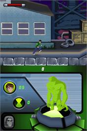In game image of Ben 10 - Alien Force on the Nintendo DS.