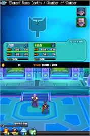 In game image of Blue Dragon - Awakened Shadow on the Nintendo DS.