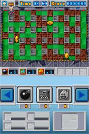 In game image of Bomberman on the Nintendo DS.