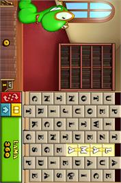 In game image of Bookworm on the Nintendo DS.