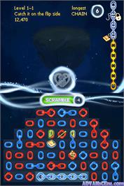 In game image of Chainz Galaxy on the Nintendo DS.