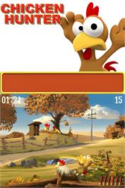 In game image of Chicken Hunter on the Nintendo DS.
