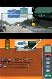 In game image of Code De La Route, Le on the Nintendo DS.