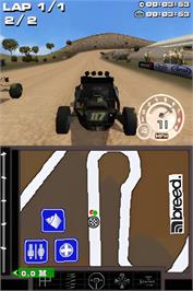 In game image of Colin Mcrae - Dirt 2 on the Nintendo DS.