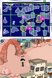 In game image of Cosmos Chaos on the Nintendo DS.