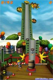 In game image of Crazy Chicken Carnival on the Nintendo DS.