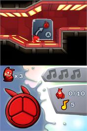 In game image of De Blob 2 on the Nintendo DS.