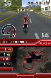 In game image of Ducati Moto on the Nintendo DS.