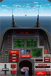 In game image of F24 Stealth Fighter on the Nintendo DS.