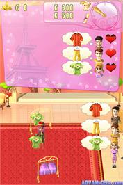 In game image of Fashion Tycoon on the Nintendo DS.
