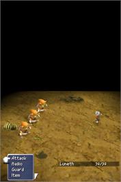 In game image of Final Fantasy 3 on the Nintendo DS.