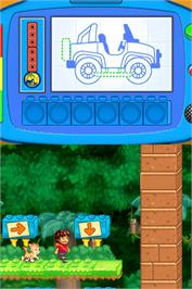 In game image of Go Diego ! Mission Construction on the Nintendo DS.