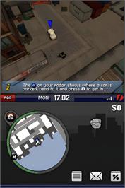 In game image of Grand Theft Auto - Chinatown Wars on the Nintendo DS.