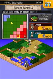 In game image of Hero's Saga Laevatein Tactics on the Nintendo DS.