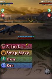 In game image of How To Train Your Dragon on the Nintendo DS.