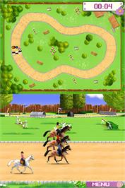 In game image of I Love Horses on the Nintendo DS.