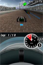 In game image of Indianapolis 500 Legends on the Nintendo DS.